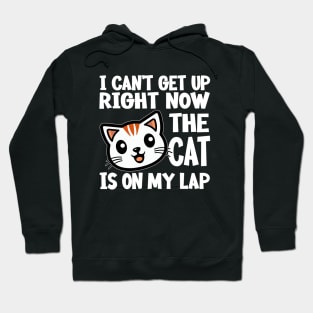 I CAN’T GET UP RIGHT NOW THE CAT IS ON MY LAP Funny Gift For Cat Lovers Hoodie